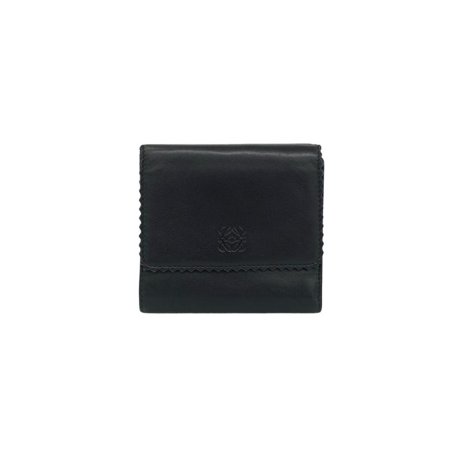 LOEWE（ロエベ） 未使用保管品 アナグラム ロゴ ナッパ レザー 本革 三 