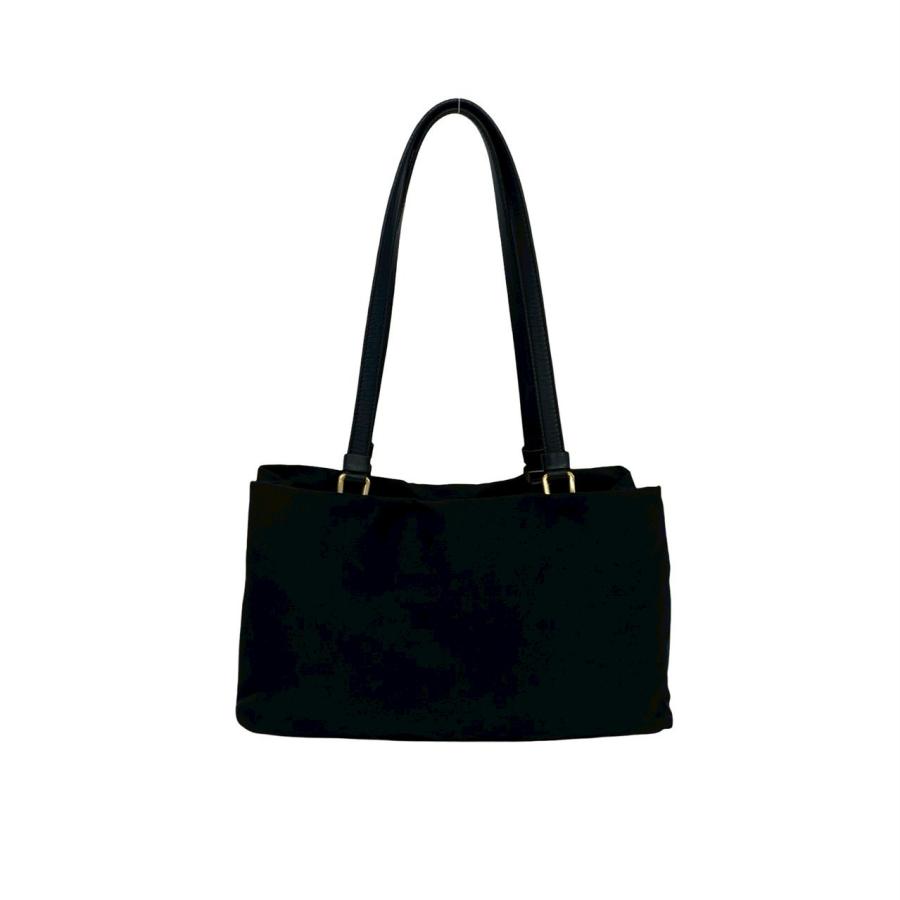 PRADA（プラダ） 極 美品 三角ロゴ 金具 ナイロン レザー トートバッグ