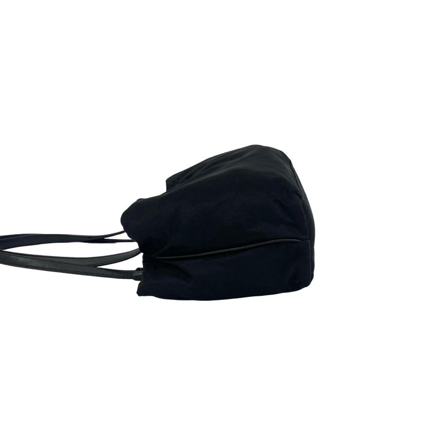 PRADA（プラダ） 極 美品 三角ロゴ 金具 ナイロン レザー トートバッグ