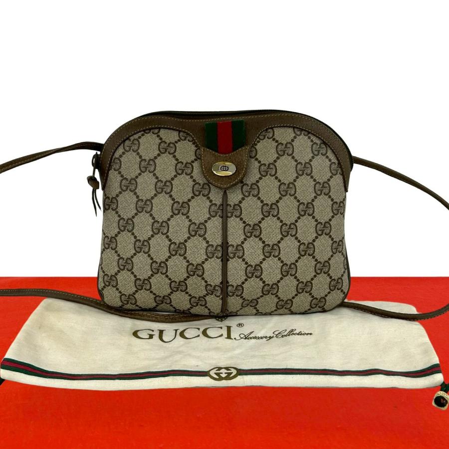 GUCCIオールドグッチ シェリーライン GG ロゴ レザー ショルダーバック