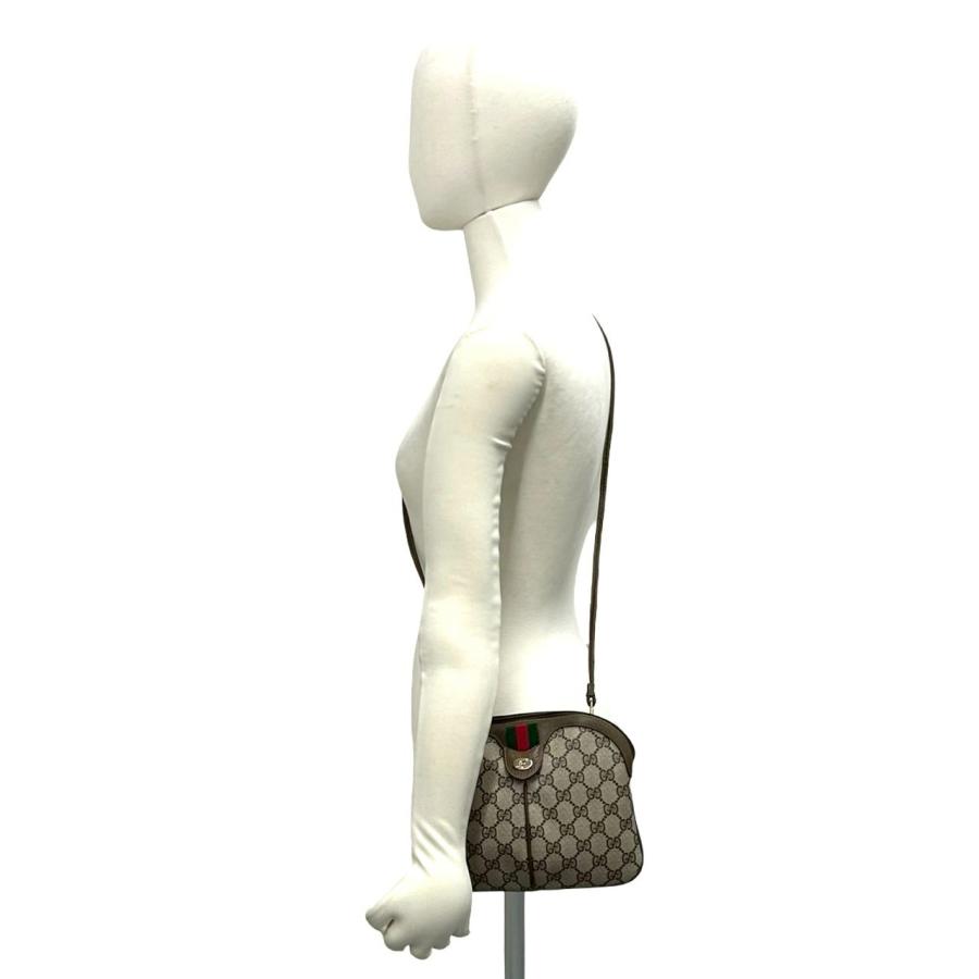 グッチ GUCCI GG柄 シマグッチ シェリーライン レザー ボディーバック GUCCI（グッチ） 極 美品 袋付き オールドグッチ ヴィンテージ