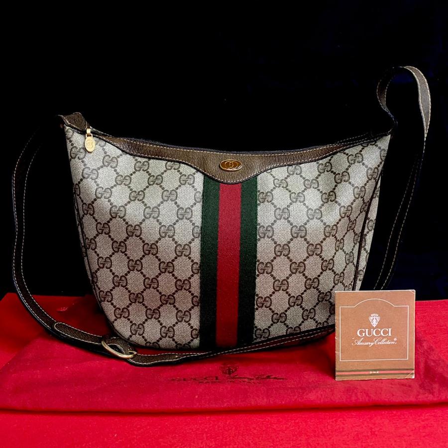 極 美品 袋付き GUCCI グッチ オールドグッチ ヴィンテージ シェリー 