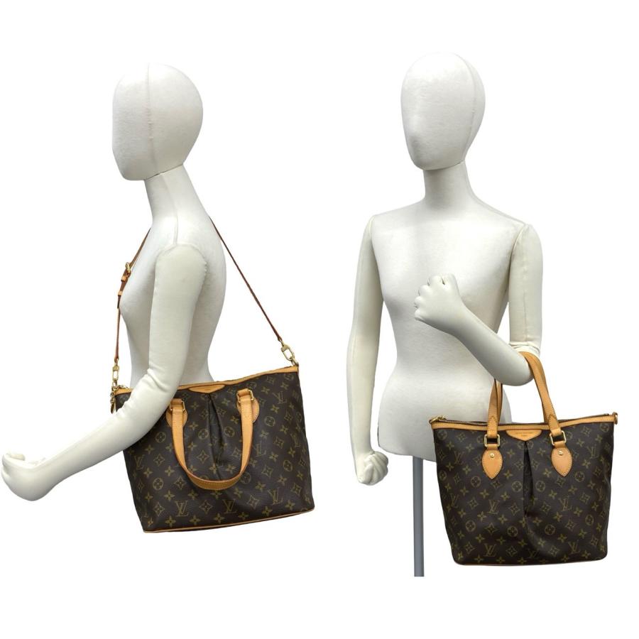 極 美品 LOUIS VUITTON ルイヴィトン パレルモ PM モノグラム レザー 本革 2way ショルダーバッグ トートバッグ ブラウン 茶 25655_2