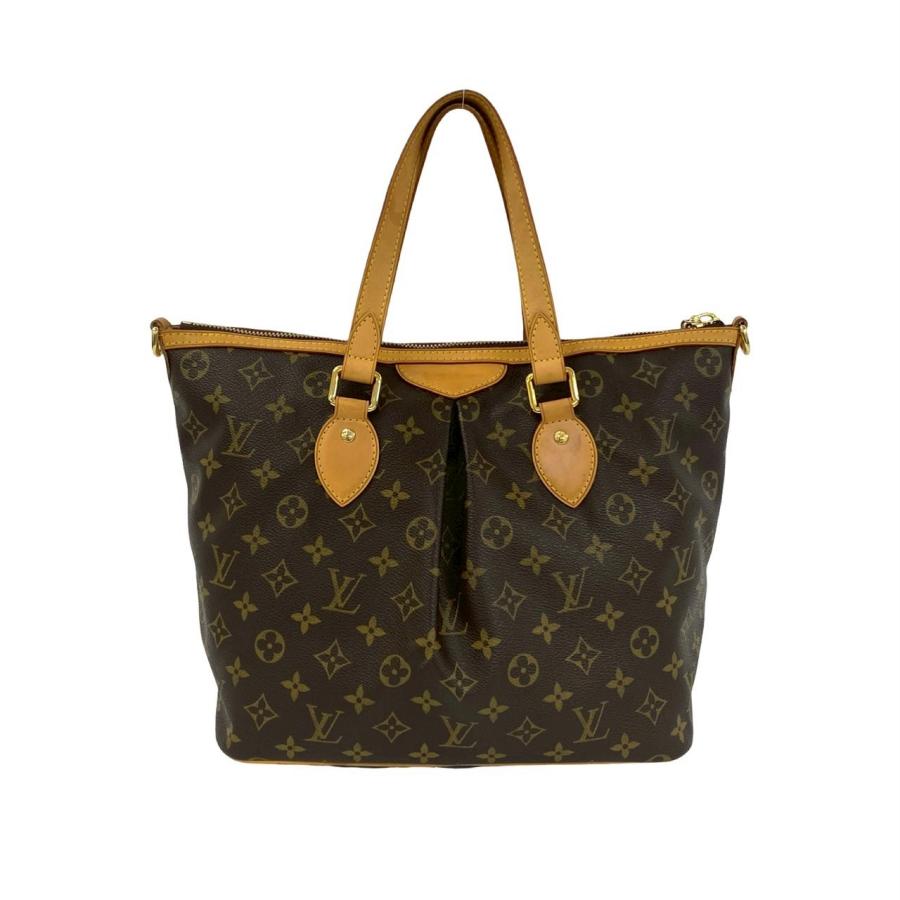 極 美品 LOUIS VUITTON ルイヴィトン パレルモ PM モノグラム レザー 本革 2way ショルダーバッグ トートバッグ ブラウン 茶 25655_3