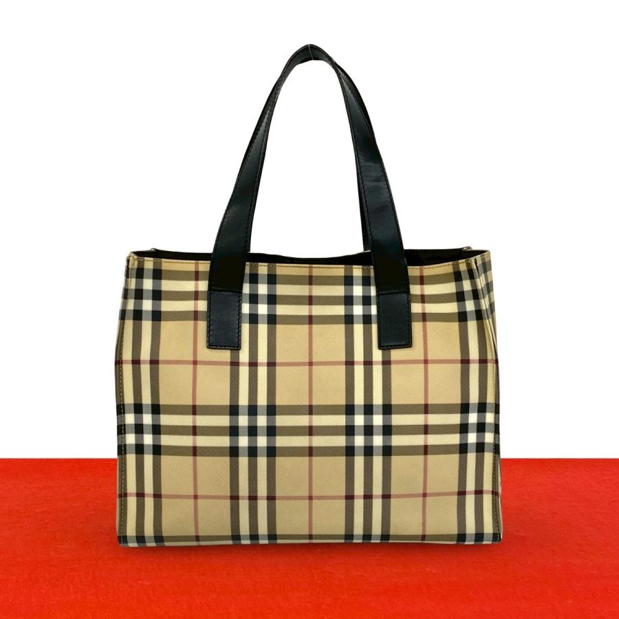 【美品】Burberry オールレザー 2way ビジネスバッグ ノバチェック BURBERRY（バーバリー） 極 美品 ノバチェック 柄 レザー 本革