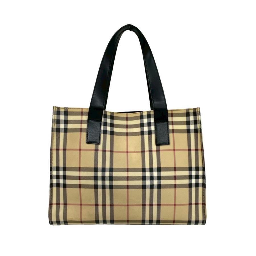Burberry バーバリー ハンドバッグ ミニトート ノバチェック レザー バーバリー ミニトートバッグ ノバチェック レザー キャンバス 【公式