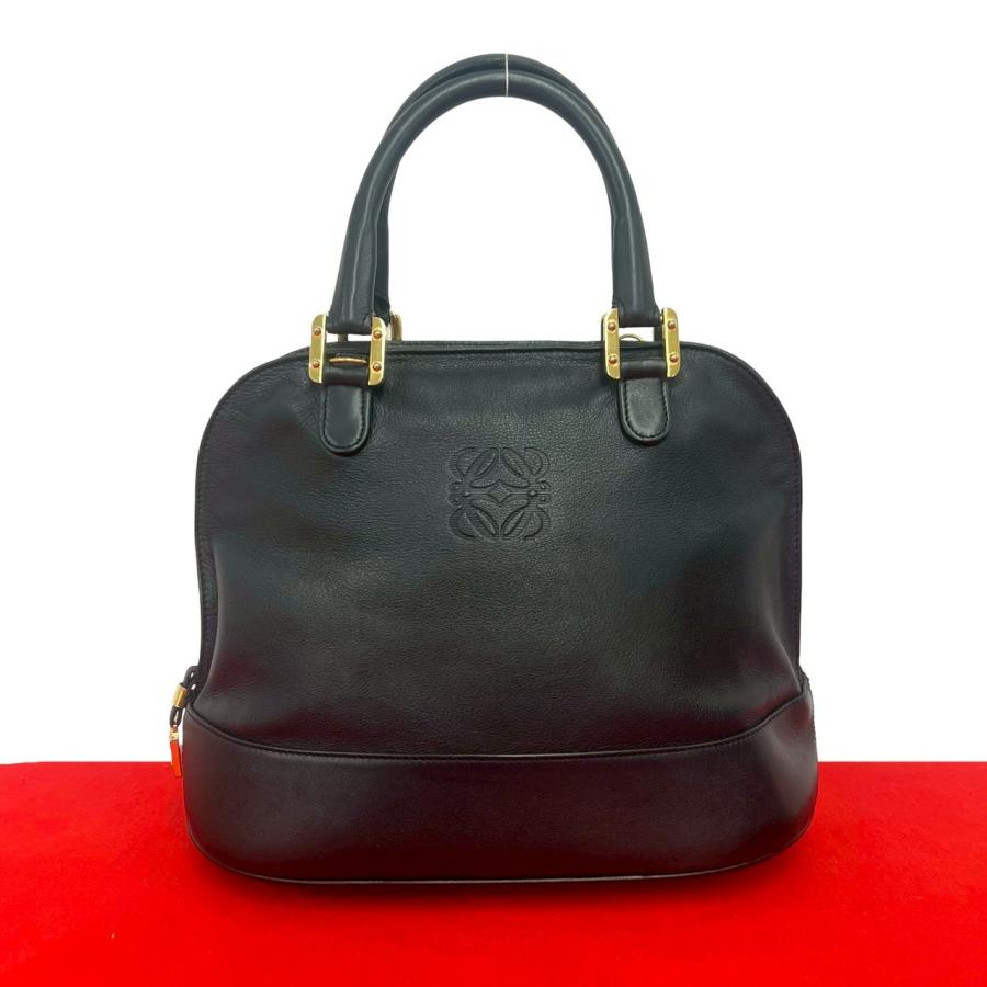 LOEWE（ロエベ） 極 美品 ヴィンテージ アナグラム ロゴ 刻印 レザー