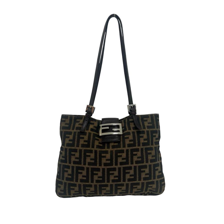 FENDI（フェンディ） 極 美品 ズッカ FF 柄 ロゴ 金具 キャンバス