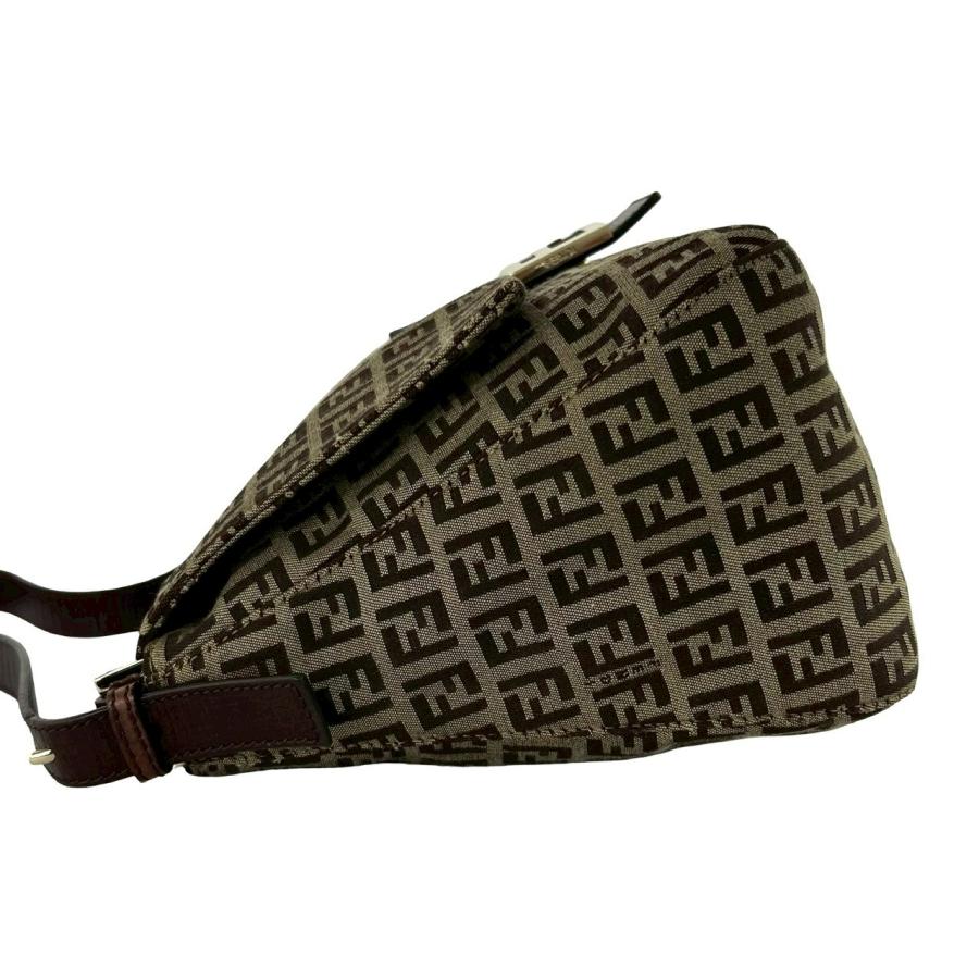 FENDI（フェンディ） 極 美品 ズッキーノ FF 柄 ロゴ 金具 キャンバス