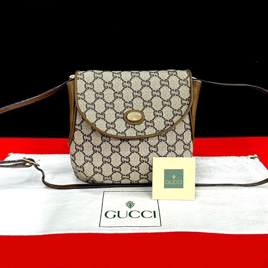 GUCCI 極 美品 希少品 グッチ グッチプラス ヴィンテージ ロゴ 柄  