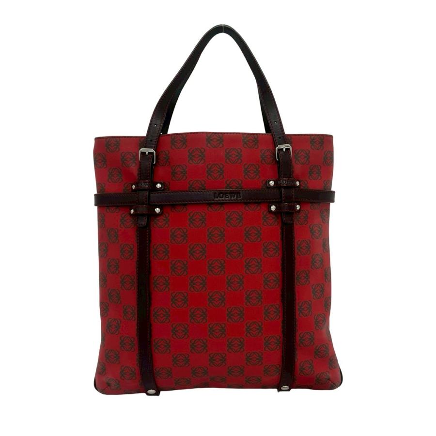 LOEWE（ロエベ） 極 美品 アナグラム ロゴ 総柄 レザー 本革
