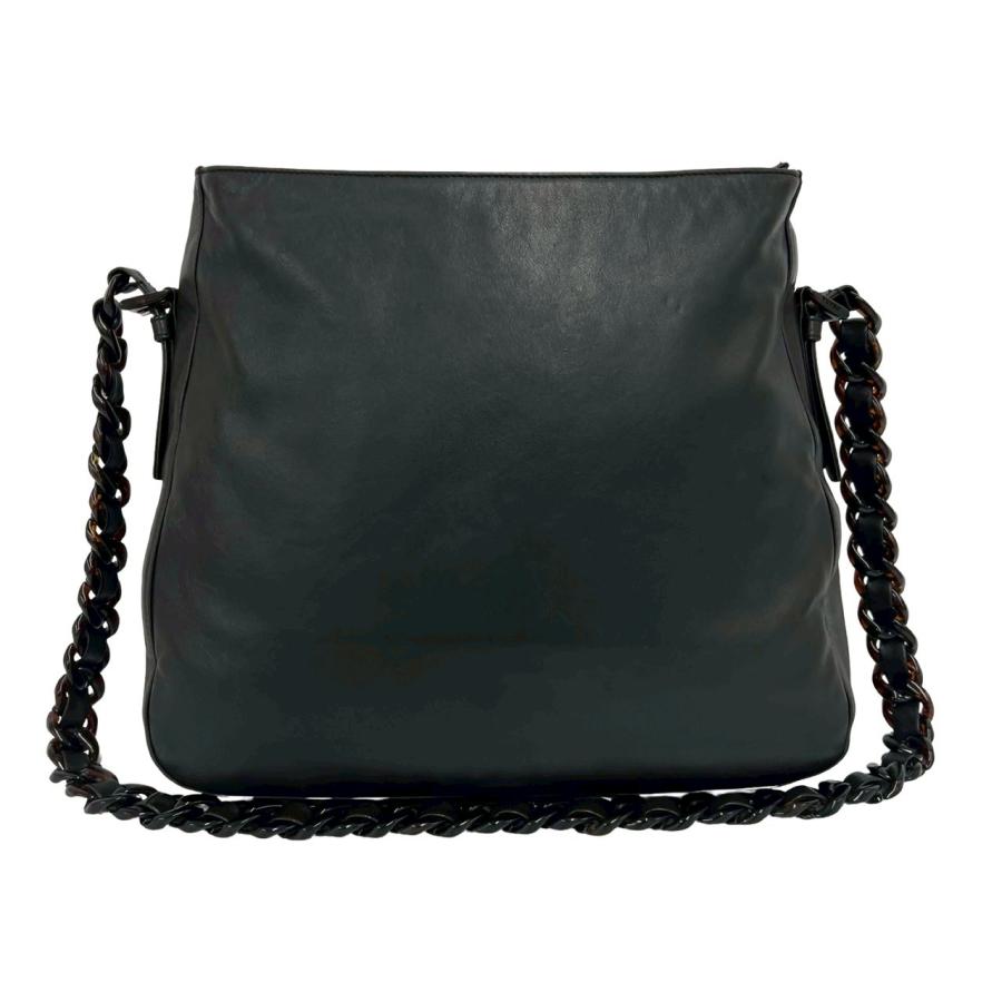 PRADA（プラダ） 極 美品 ロゴ レザー 本革 チェーン ショルダーバッグ 