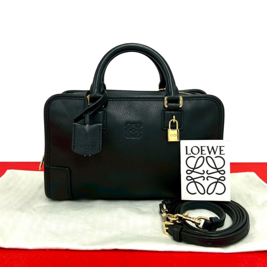 LOEWE（ロエベ） 極 美品 袋 鍵付 アマソナ 23 アナグラム ロゴ レザー