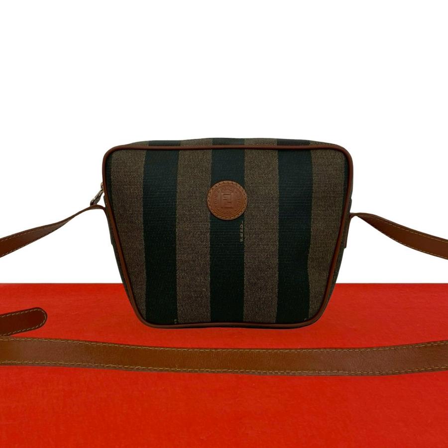 FENDI（フェンディ） 極 美品 ぺカン 柄 FF ロゴ レザー 本革 