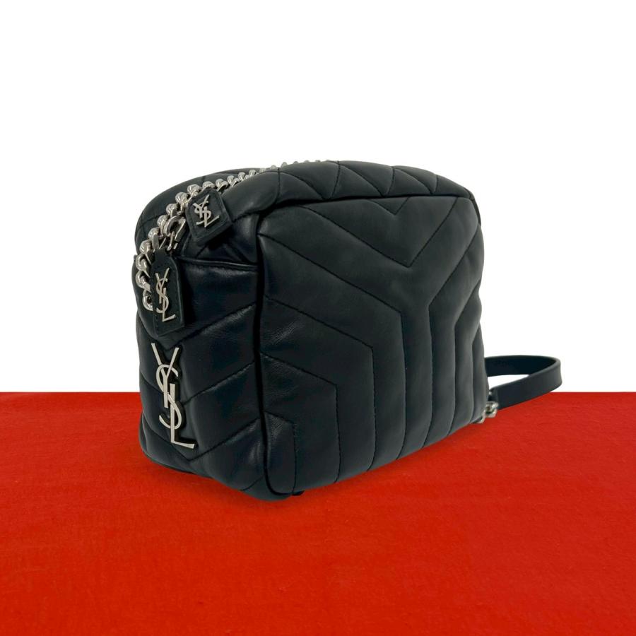 極 美品 SAINT LAURENT PARIS サンローランパリ ルルボーリング 