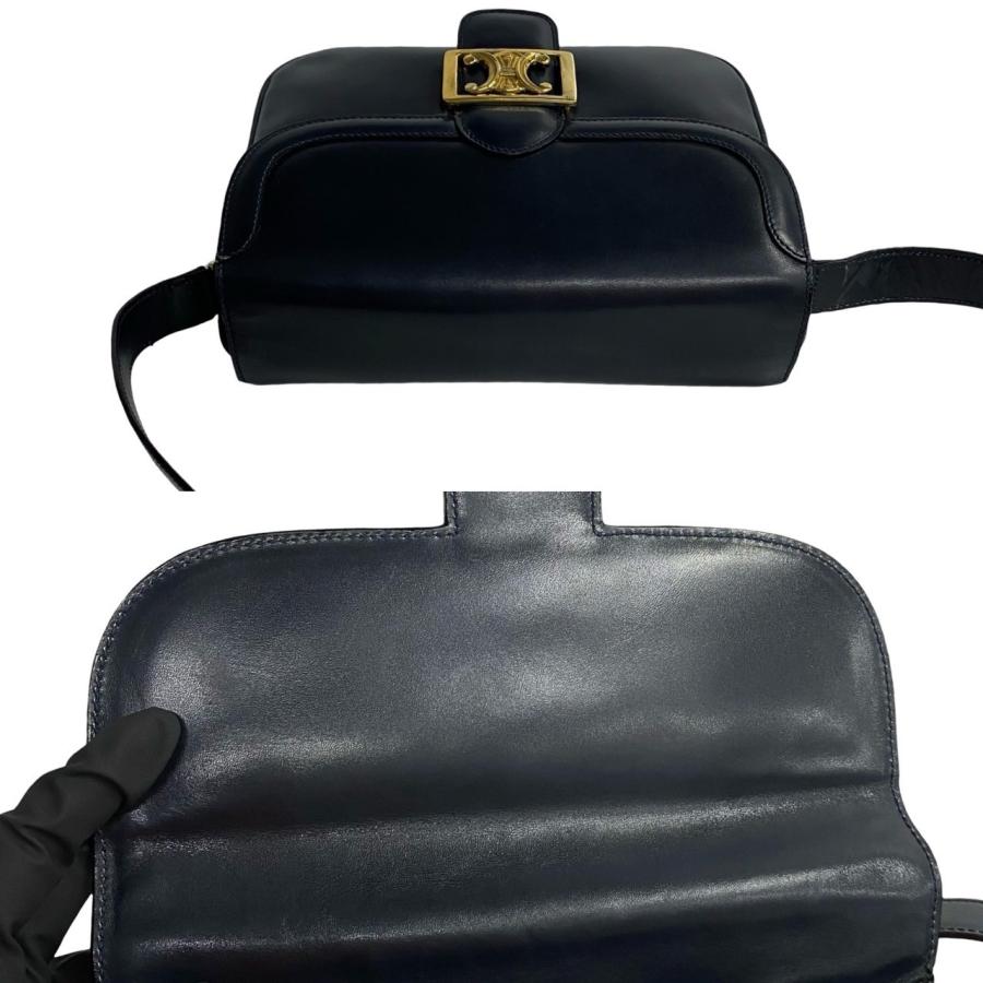 CELINE（セリーヌ） 極 美品 鏡付 ヴィンテージ トリオンフ ロゴ 金具