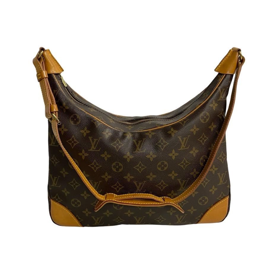 極 美品 LOUIS VUITTON ルイヴィトン ブローニュ35 モノグラム レザー 