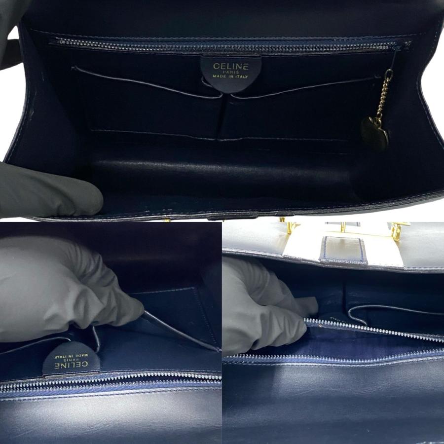 CELINE 極 美品 袋付 セリーヌ ヴィンテージ ロゴ リボン 金具 CELINE 極 美品 袋付 セリーヌ ヴィンテージ ロゴ リボン 金具