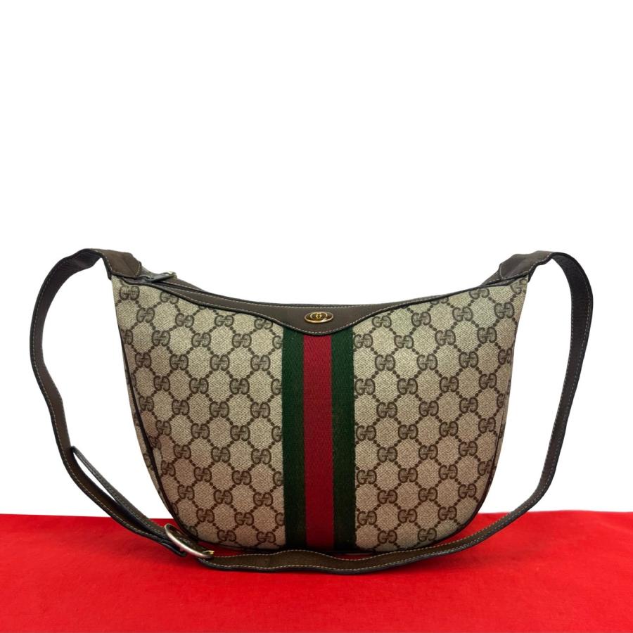 美品 GUCCI シマレザー GG ボディバッグ シェリーライン グッチ GUCCI（グッチ） 極 美品 オールドグッチ ヴィンテージ シェリーライン