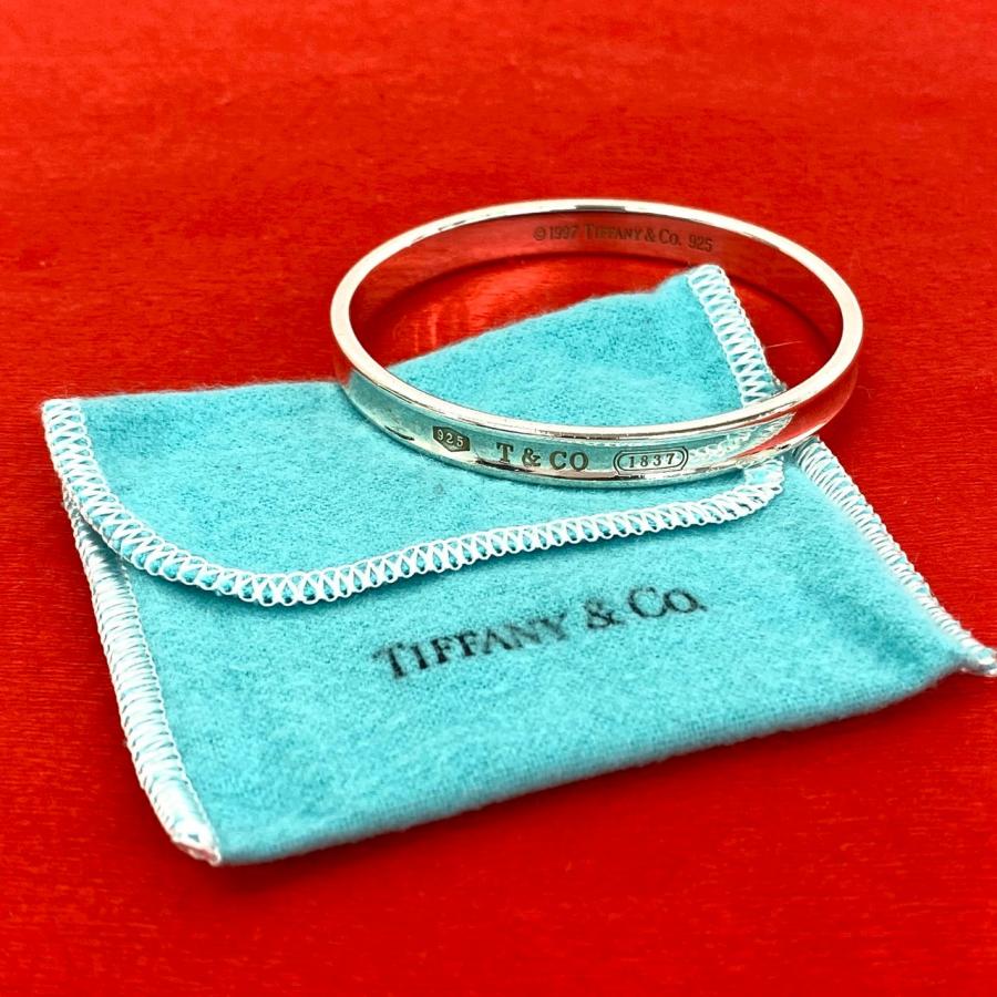 Tiffany & Co. シルバー925 バングル TIFFANY&Co.（ティファニー） 極 美品 ナロー バングル シルバー925