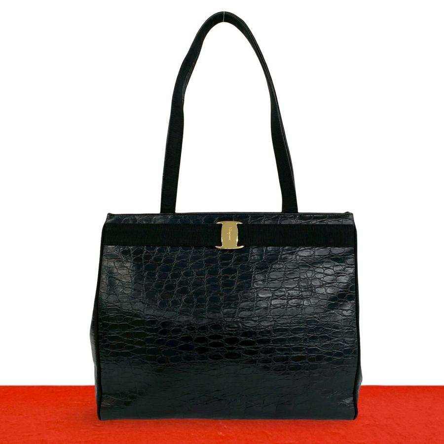 極 美品 Salvatore Ferragamo サルヴァトーレフェラガモ ヴァラリボン 