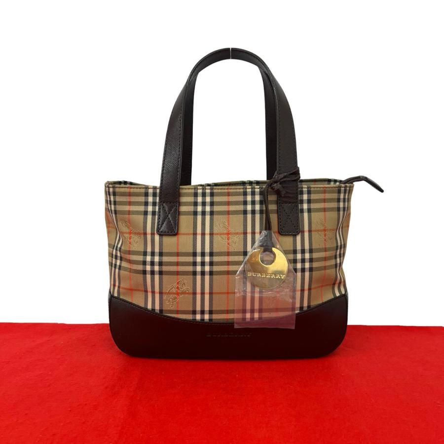 BURBERRY（バーバリー） 極 美品 ノバチェック 柄 キャンバス レザー
