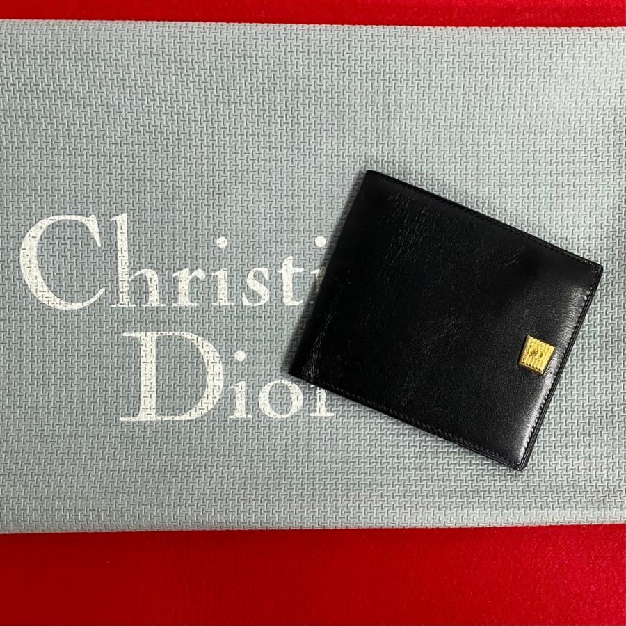 未使用保管品 希少品 Christian Dior ディオール CD ロゴ 金具 レザー  