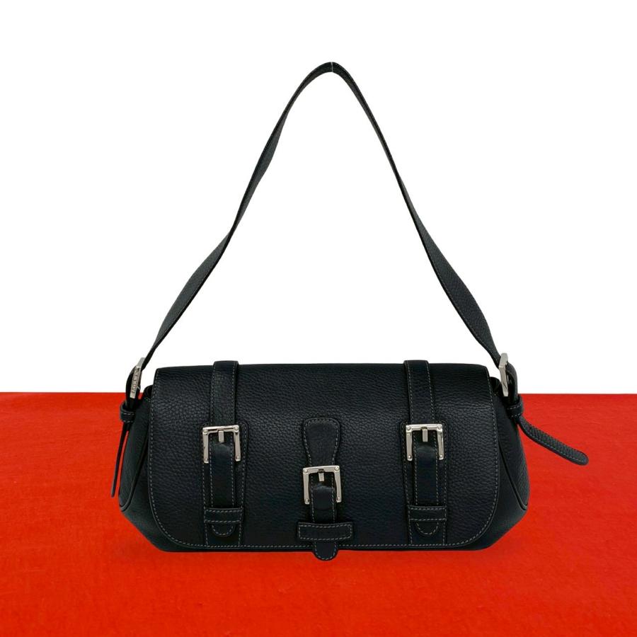LOEWE（ロエベ） 極 美品 希少品 ロゴ レザー 本革 セミ ワン 