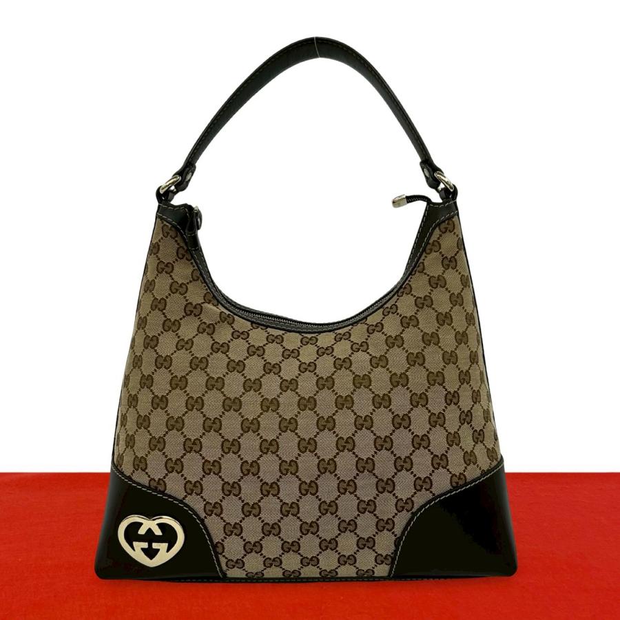 GUCCI（グッチ） 極 美品 GG ロゴ キャンバス レザー 本革 セミ ワン