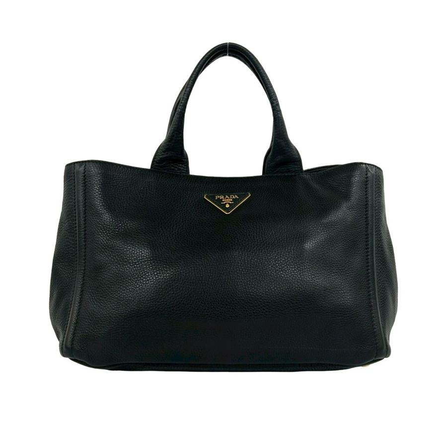 PRADA（プラダ） 極 美品 カナパ 三角ロゴ プレート 金具 レザー 本革 