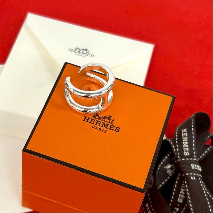 HERMES（エルメス） 極 美品 箱付き オスモズ GM リング シルバー925