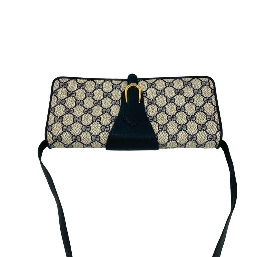 GUCCI（グッチ） 極 美品 オールドグッチ GG ロゴ 柄 金具 レザー 本革
