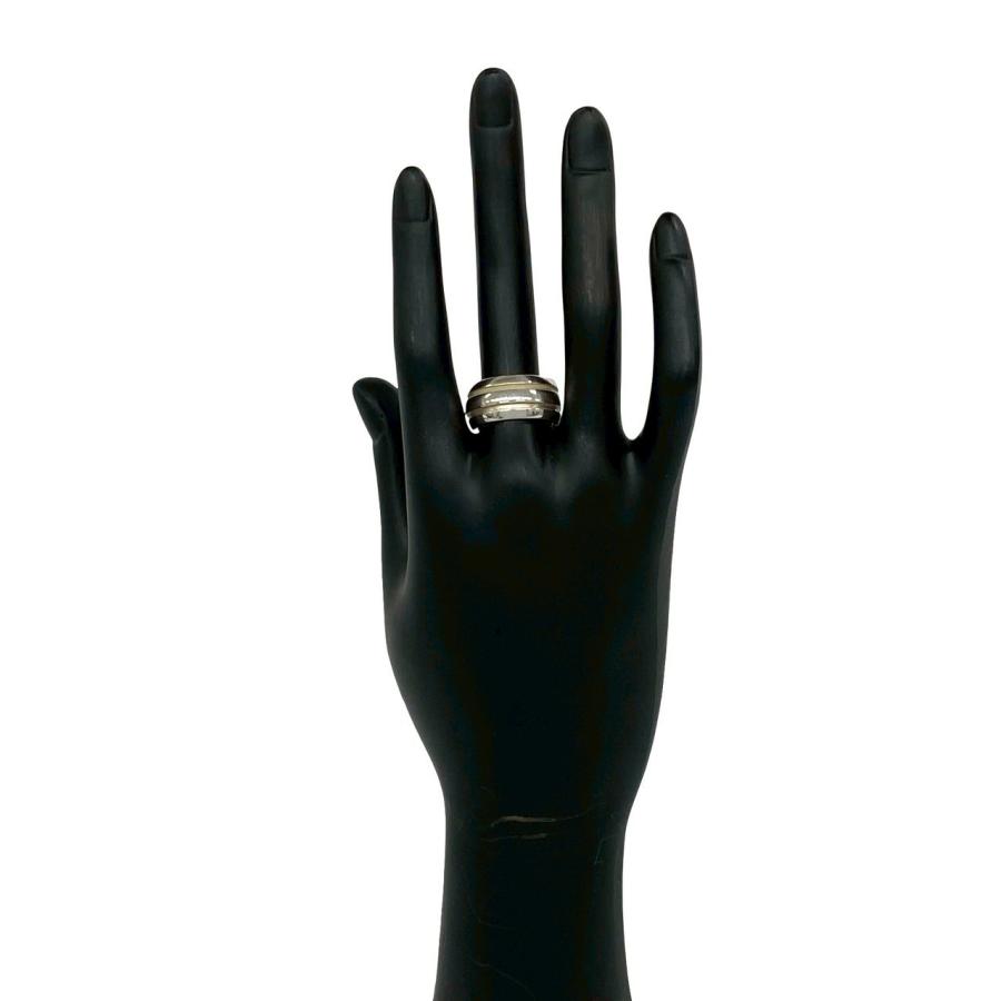 極美品　ティファニー　グルーブド　2ライン　リング　指輪　シルバー　18号 TIFFANY&Co.（ティファニー） 極 美品 グルーブド ダブルライン リング