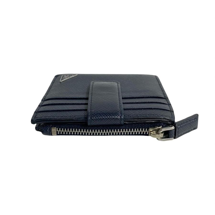 極 美品 希少品 PRADA プラダ 三角ロゴ 金具 サフィアーノ レザー 本革 