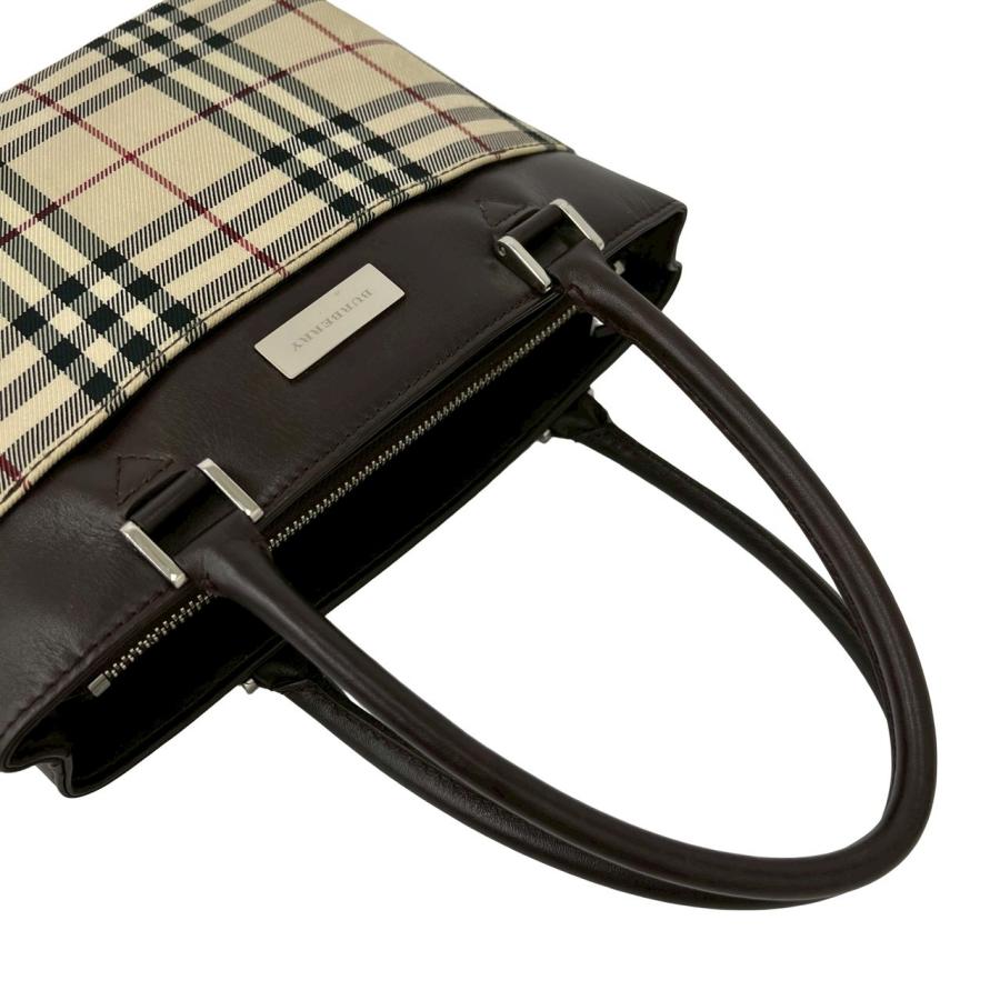 BURBERRY（バーバリー） 極 美品 ノバチェック 柄 ロゴ 金具 レザー 本