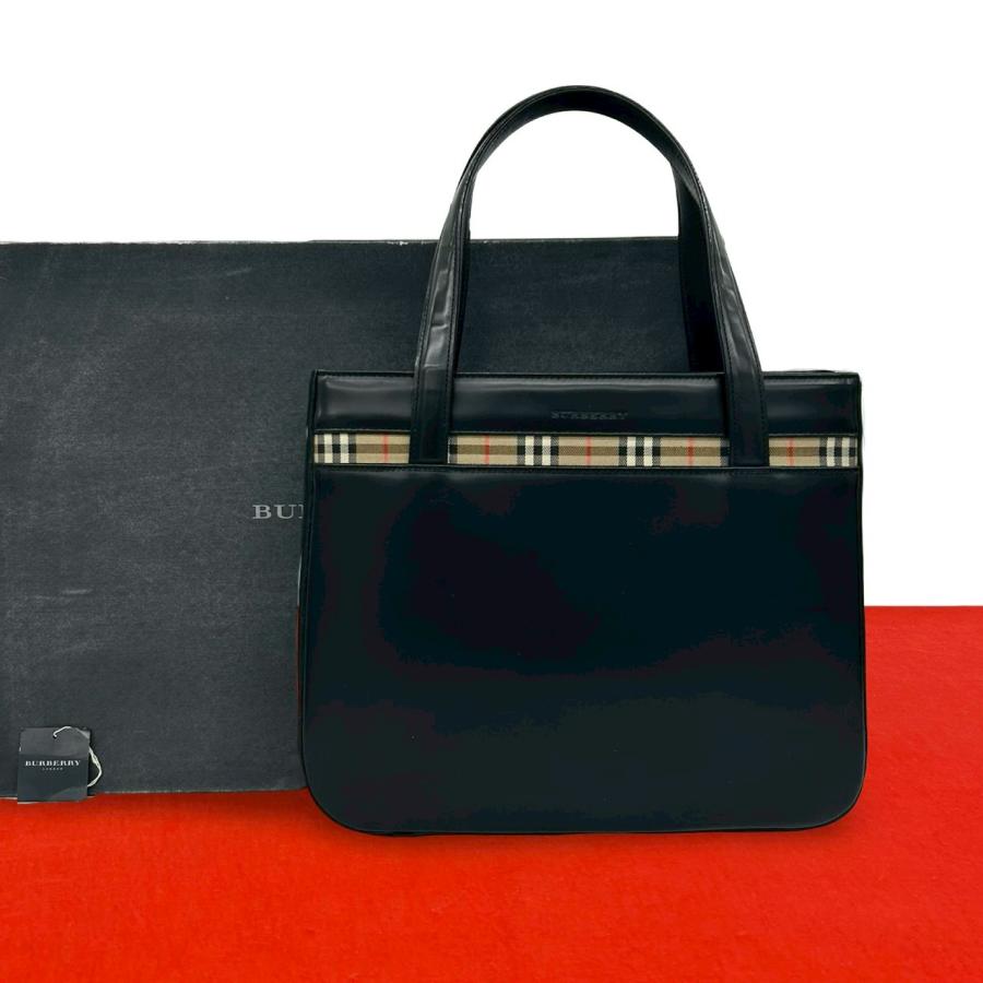 BURBERRY（バーバリー） 未使用保管品 箱付き ノバチェック 柄 レザー
