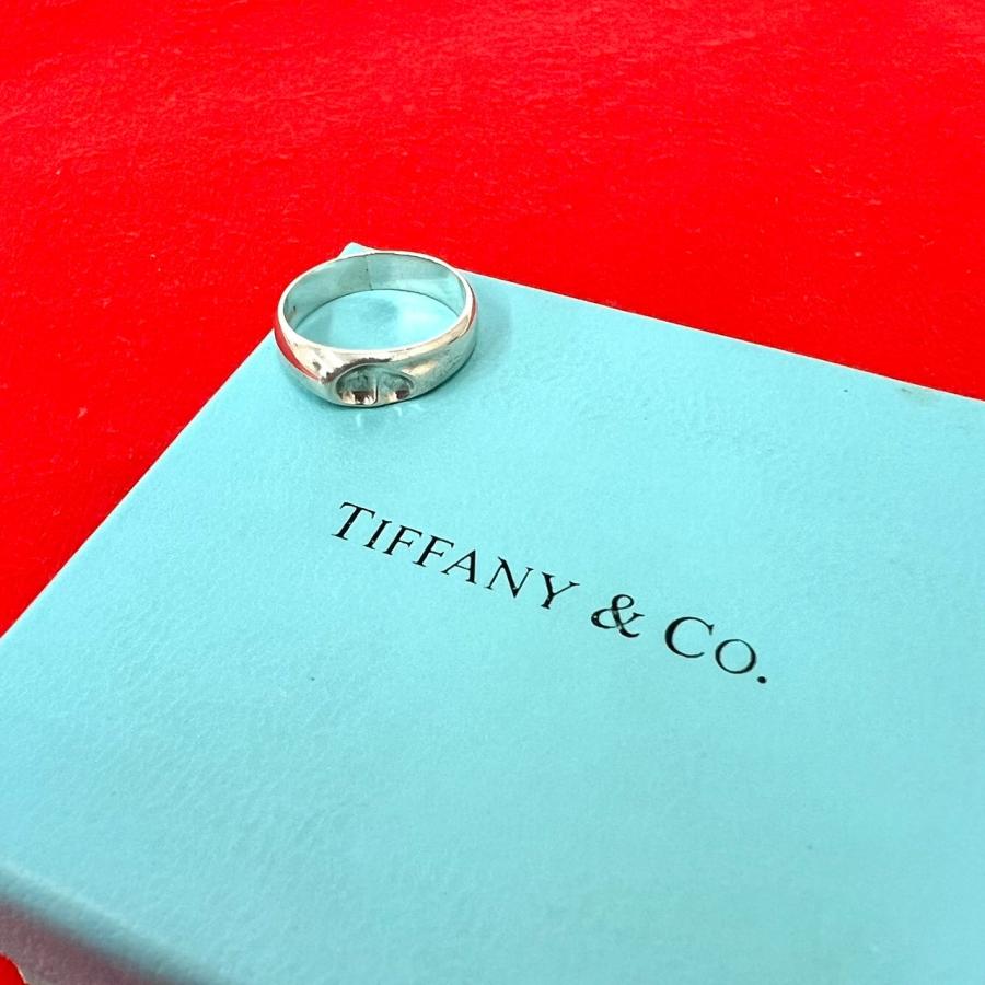 付属品あり Tiffany＆Co. カーブド リング 約8号 ヴィンテージ TIFFANY&Co.（ティファニー） 極 美品 ヴィンテージ カーブドハート