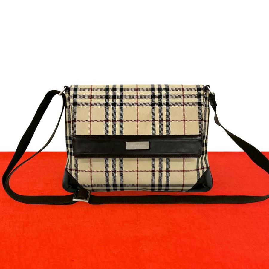 BURBERRY（バーバリー） 極 美品 ノバチェック 柄 ロゴ 金具 