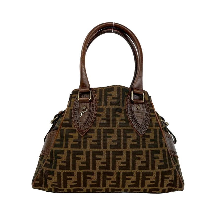 FENDI（フェンディ） 極 美品 袋付き ズッカ FF 柄 ロゴ 金具 
