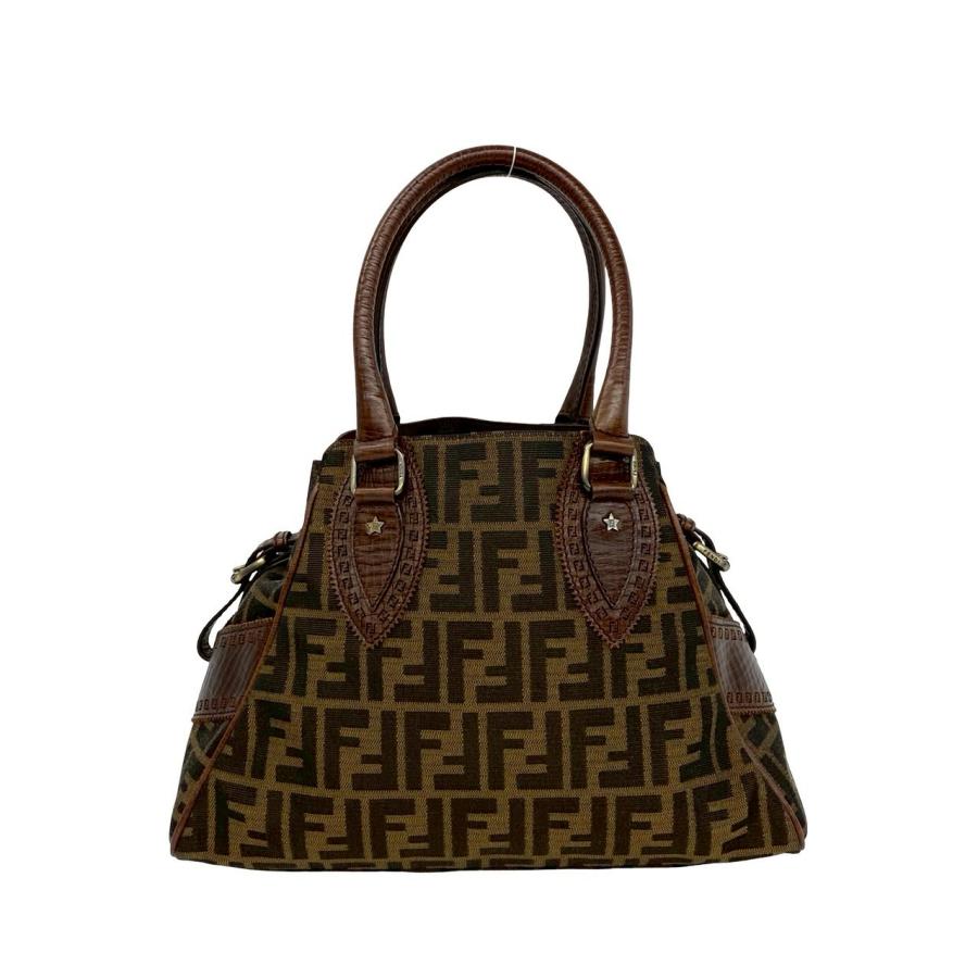 FENDI（フェンディ） 極 美品 袋付き ズッカ FF 柄 ロゴ 金具