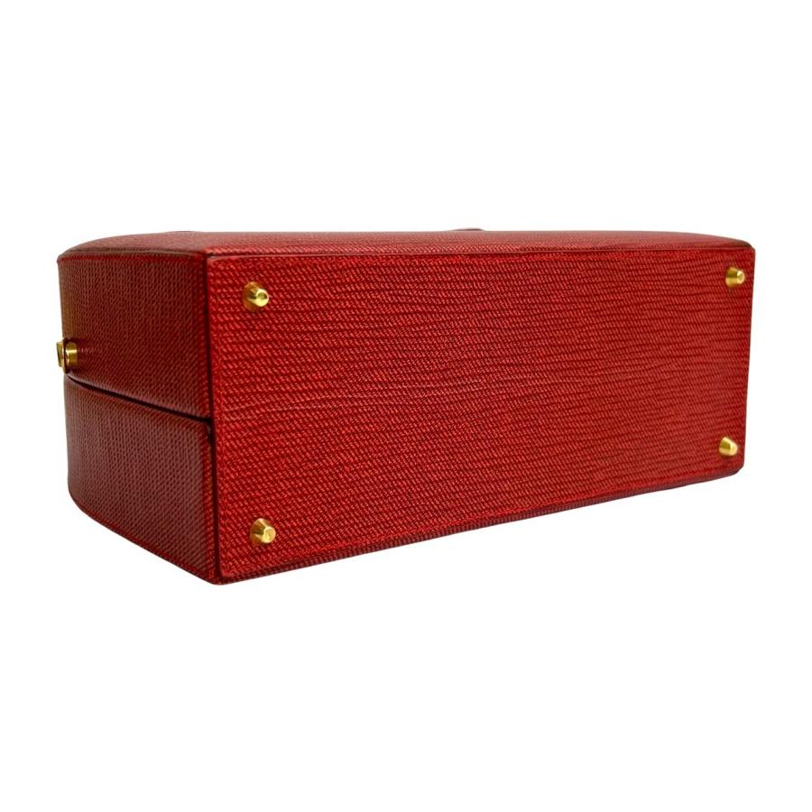 ほぼ未使用 希少品 保存袋付 FENDI フェンディ レザー 2way ショルダーバッグ ハンドバッグ ミニ トートバッグ レッド 赤 19229 FENDI（フェンディ） ほぼ未使用 希少品 保存袋付 レザー 2way