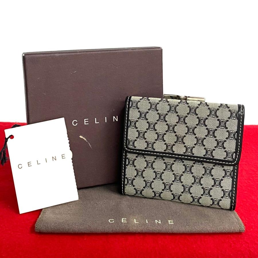 超美品】セリーヌ（CELINE）マカダム柄ウォレット二つ折り財布