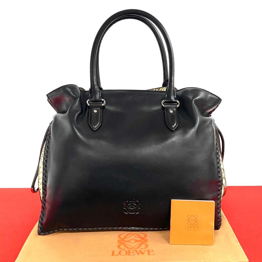 LOEWE 極 美品 希少品 ロエベ フラメンコ アナグラム ロゴ