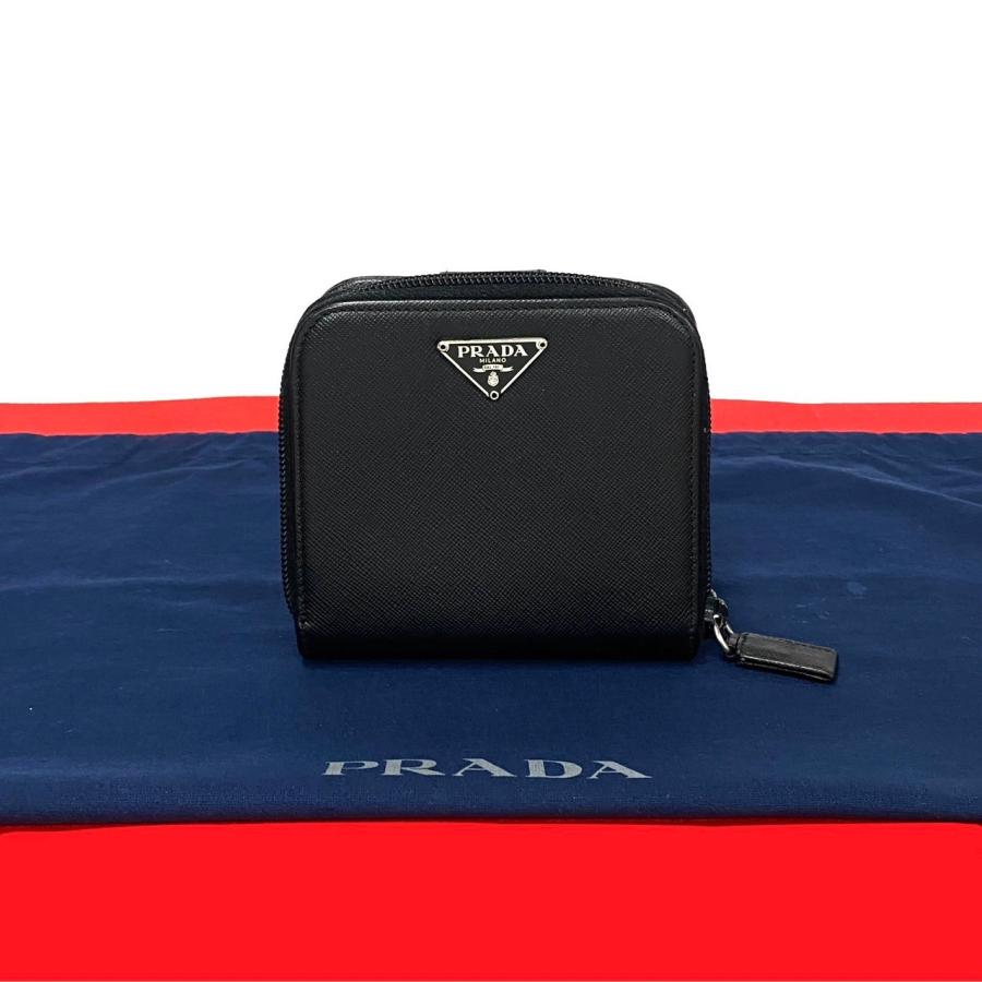 PRADA 三角ロゴ コインケース 小銭入れ サフィアーノ ブラック PRADA 三角ロゴ コインケース 小銭入れ サフィアーノ ブラック