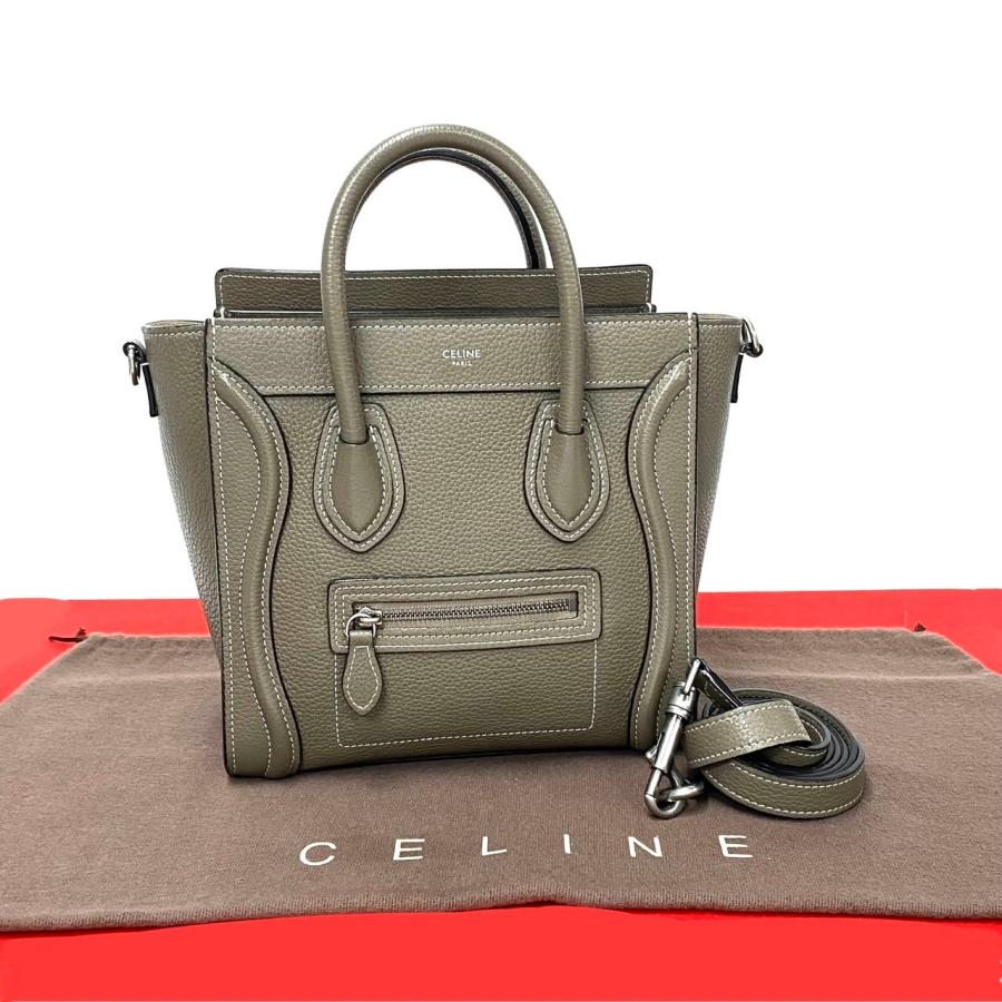 新品未使用品　セリーヌ ラゲージ ハンドバッグ CELINE（セリーヌ） ラゲージ マイクロ ショッパー トリコロール