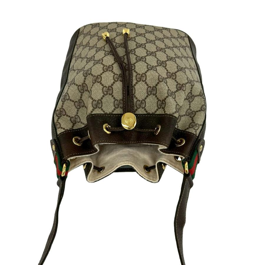 GUCCI グッチ GG柄 オールドグッチ 丸型ショルダーバッグ GUCCI（グッチ） 極 美品 袋付 オールドグッチ シェリーライン GG ロゴ