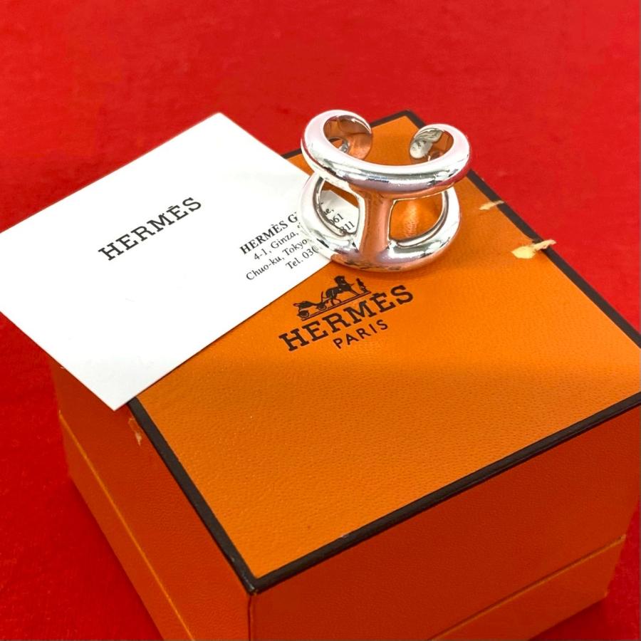 HERMES（エルメス） 極 美品 箱付き オスモズ GM リング シルバー925 