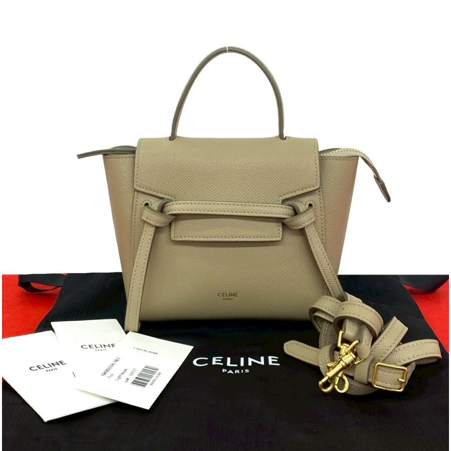 CELINE（セリーヌ） 極 美品 袋付き ベルトバッグ ピコ レザー 本革