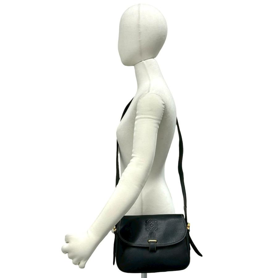 LOEWE（ロエベ） 極 美品 ヴィンテージ アナグラム ロゴ レザー 本革