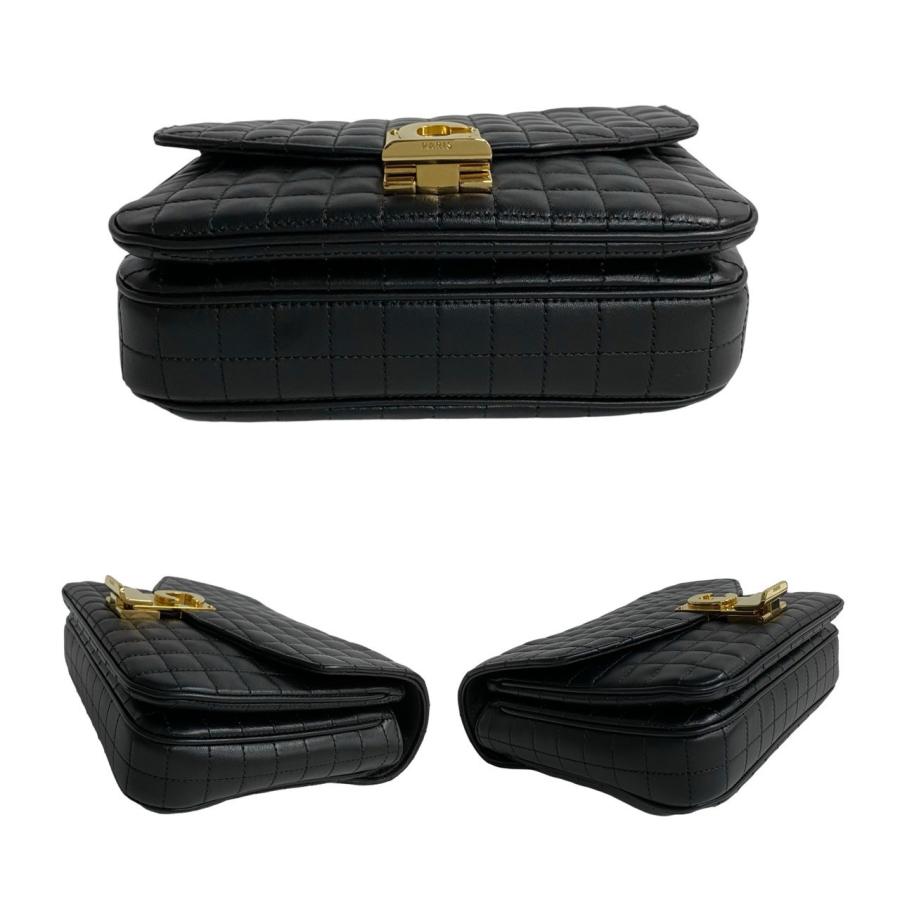 CELINE ほぼ未使用 セリーヌ Cセー キルテッド チェーン CELINE ほぼ未使用 セリーヌ Cセー キルテッド チェーン